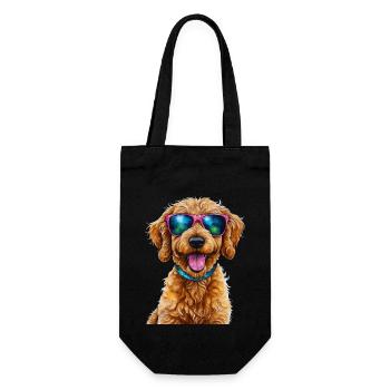 Goldendoodle Sunglasses Dog Animal Design Print - Gift Bag for Bottles - black - Front