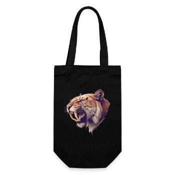 Saber-Toothed Tiger Sabertooth Tiger - Gift Bag for Bottles - black - Front