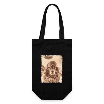 OVNI Rétro Vintage Étrange Alien Chien d’hiver - Sac à bouteille - noir - Devant