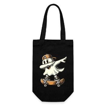 Skateboaring Dabbing Ghost Skateboard Dab - Gift Bag for Bottles - black - Front