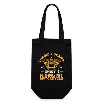 The Only Drama I Enjoy Is Riding My Motorcycle Bik - Gift Bag for Bottles - black - Front