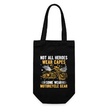 Not All Heroes Wear Capes Some Wear Motorcycle Gea - Gift Bag for Bottles - black - Front