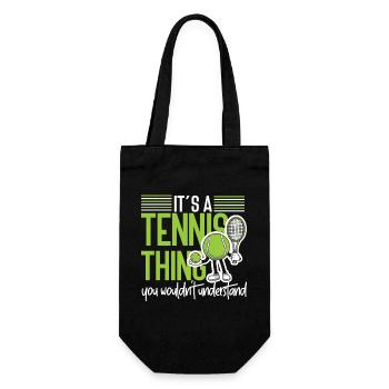 Funny Tennis Player Racket It's A - Gift Bag for Bottles - black - Front