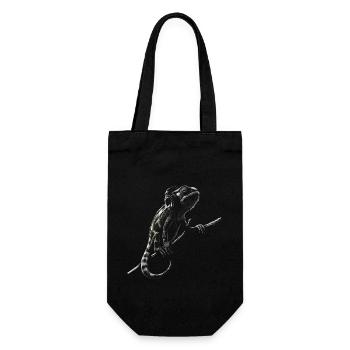 Caméléon motif animal amoureux des animaux reptile lézard - Sac à bouteille - noir - Devant