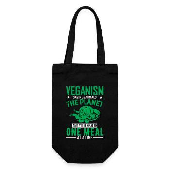 Véganisme : sauver les animaux, la planète et votre santé - Sac à bouteille - noir - Devant