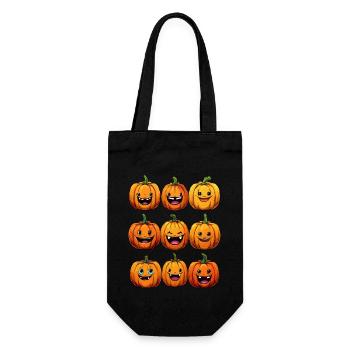 PUMPKIN - Gift Bag for Bottles - black - Front