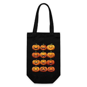 PUMPKIN - Gift Bag for Bottles - black - Front