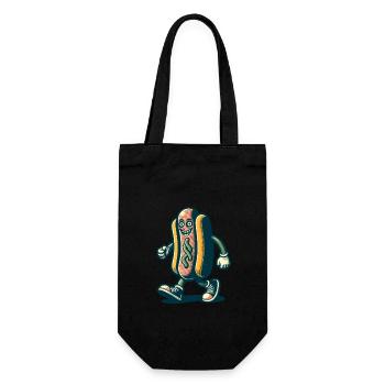 Creepy Hotdog Delicious Halloween Design - Gift Bag for Bottles - black - Front