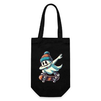 Skateboarding Dabbing Ghost Skateboard Dab - Gift Bag for Bottles - black - Front
