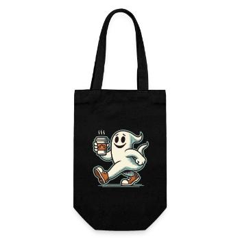 Kaffeeliebhaber Barista Geist Lustiger Kaffee - Geschenkbeutel für Flaschen - Schwarz - Vorne