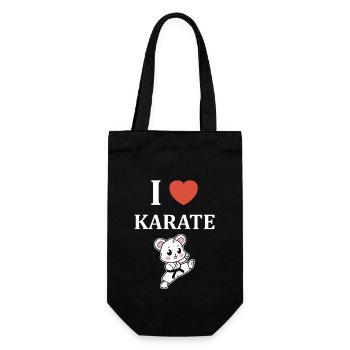 Karate - Geschenkbeutel für Flaschen - Schwarz - Vorne