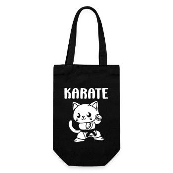 Karate - Geschenkbeutel für Flaschen - Schwarz - Vorne