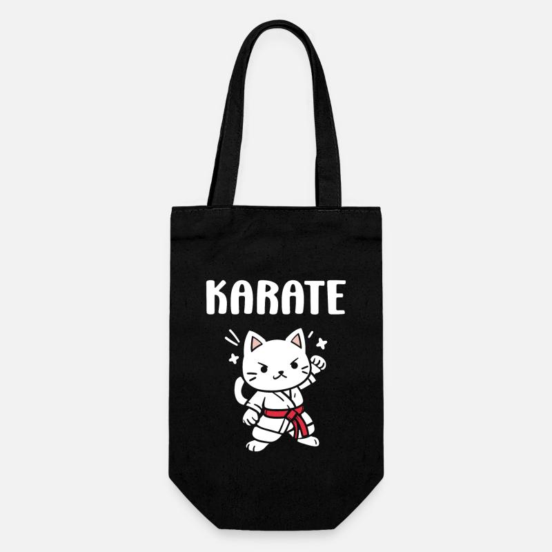 Karate - Geschenkbeutel für Flaschen - Schwarz