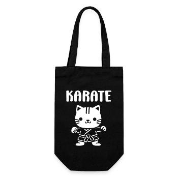 Karate - Geschenkbeutel für Flaschen - Schwarz - Vorne