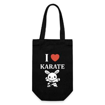 Karate - Geschenkbeutel für Flaschen - Schwarz - Vorne