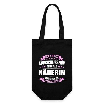 Ich Bin Keine Klugscheisserin Näherin - Geschenkbeutel für Flaschen - Schwarz - Vorne