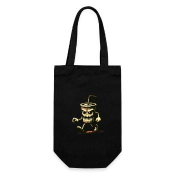 Scary drinking cup Drinks for scary movies - Gift Bag for Bottles - black - Front