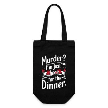 Murder Mystery Dinner Outfit, Party, Crime Scene - Gift Bag for Bottles - black - Front