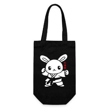 Karate - Geschenkbeutel für Flaschen - Schwarz - Vorne
