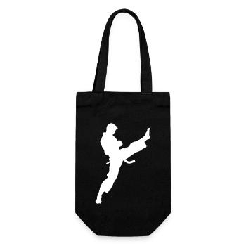 Karate - Geschenkbeutel für Flaschen - Schwarz - Vorne