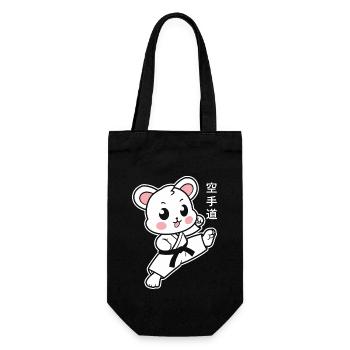 Karate - Geschenkbeutel für Flaschen - Schwarz - Vorne