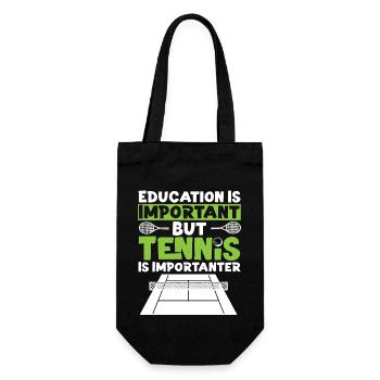 Funny Tennis Player Racket - Geschenkbeutel für Flaschen - Schwarz - Vorne