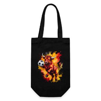 Bull Football Coloré Espagne Animal Design Imprimer - Sac à bouteille - noir - Devant