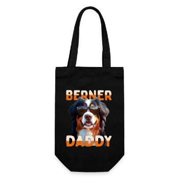 Bernese Mountain Dog Dad Dad Father's Day Bernese Daddy - Gift Bag for Bottles - black - Front