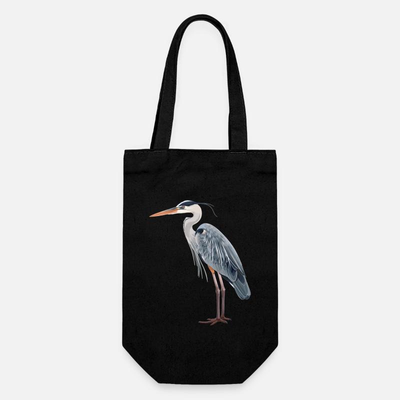 Héron Reiher - Sac à bouteille - noir