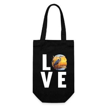 Heron Reiher - Gift Bag for Bottles - black - Front