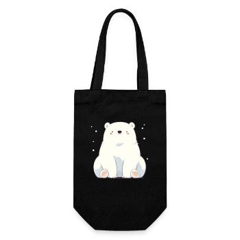 Polar Bear Eisbären Eisbär - Geschenkbeutel für Flaschen - Schwarz - Vorne