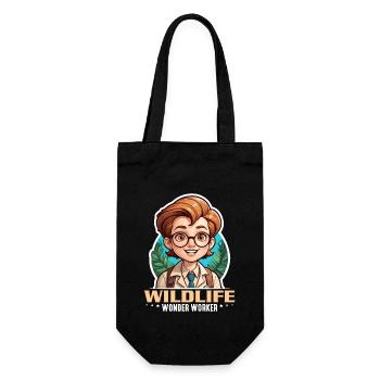 Zoology Wildlife Wonder Worker Biologist Zookeeper - Gift Bag for Bottles - black - Front