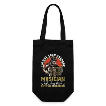 Accordion I'm Not Your Average Musician Folk Music - Gift Bag for Bottles - black - Front