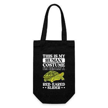 Turtle Red-eared Turtle - Gift Bag for Bottles - black - Front
