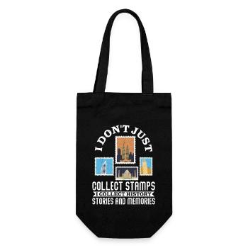 History in My Album: The Stamp Collector's Tale - Gift Bag for Bottles - black - Front