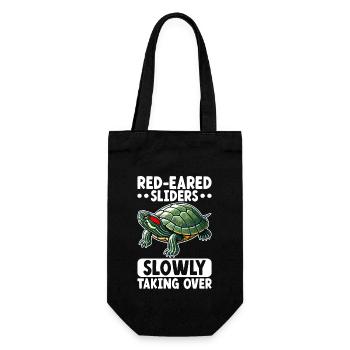 Tortue Tortue à oreilles rouges - Sac à bouteille - noir - Devant