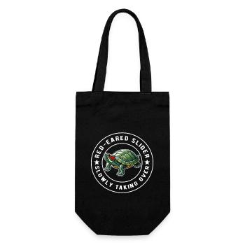 Turtle Red-eared Turtle - Gift Bag for Bottles - black - Front