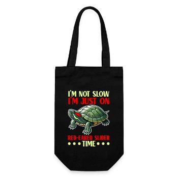Tortue Tortue à oreilles rouges - Sac à bouteille - noir - Devant