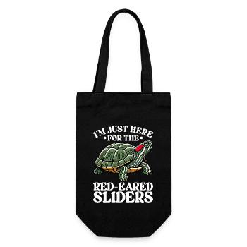 Turtle Red-eared Turtle - Gift Bag for Bottles - black - Front