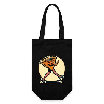 Drôle de tarte à la citrouille goule délicieux Halloween - Sac à bouteille - noir - Devant