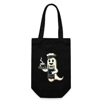 Kaffeeliebhaber Barista Geist Lustiger Kaffee - Geschenkbeutel für Flaschen - Schwarz - Vorne