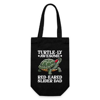 Turtle Red-eared Turtle - Gift Bag for Bottles - black - Front