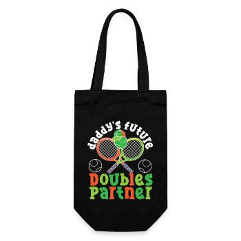 Drôle de joueur de tennis raquette papa - Sac à bouteille - noir - Devant