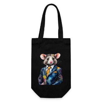 Opossum Anzug Bunt Tier Design Print - Geschenkbeutel für Flaschen - Schwarz - Vorne