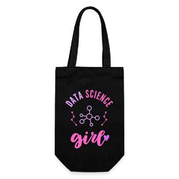 Data Science Girl Woman - Gift Bag for Bottles - black - Front