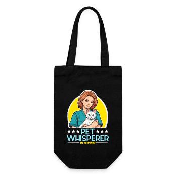 Veterinary Technician Pet Whisperer Animal Lover - Geschenkbeutel für Flaschen - Schwarz - Vorne