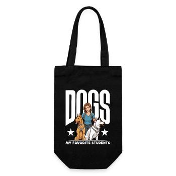 Dog Trainer Dogs My Favorite Students Animal Lover - Gift Bag for Bottles - black - Front