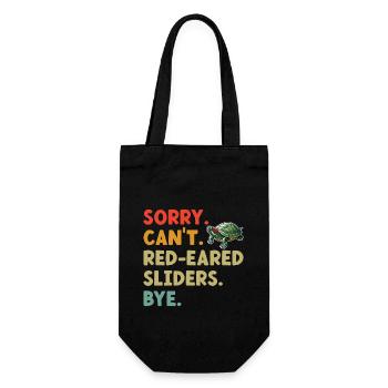 Turtle Red-eared Turtle - Gift Bag for Bottles - black - Front