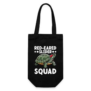 Turtle Red-eared Turtle - Gift Bag for Bottles - black - Front