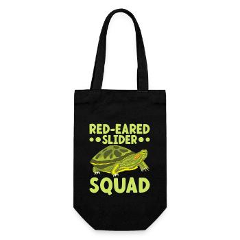 Turtle Red-eared Turtle - Gift Bag for Bottles - black - Front
